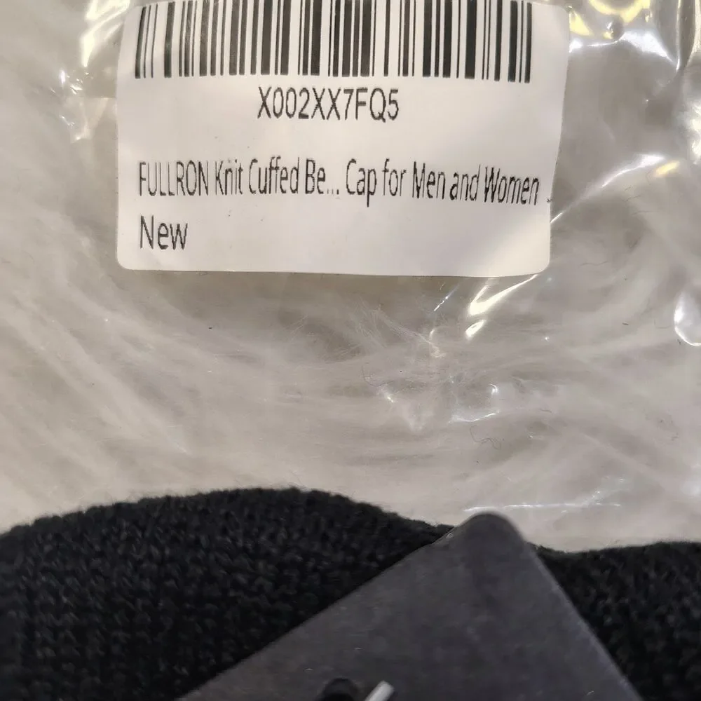 Fullron Black Cuffed Beanie Cap W Bicycle Logo NWTS